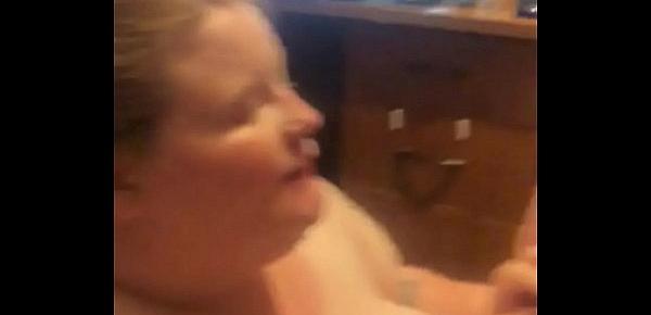  Amateur BBW redhead blowjob *CAMERA MAN GETS IN ON THE ACTION*